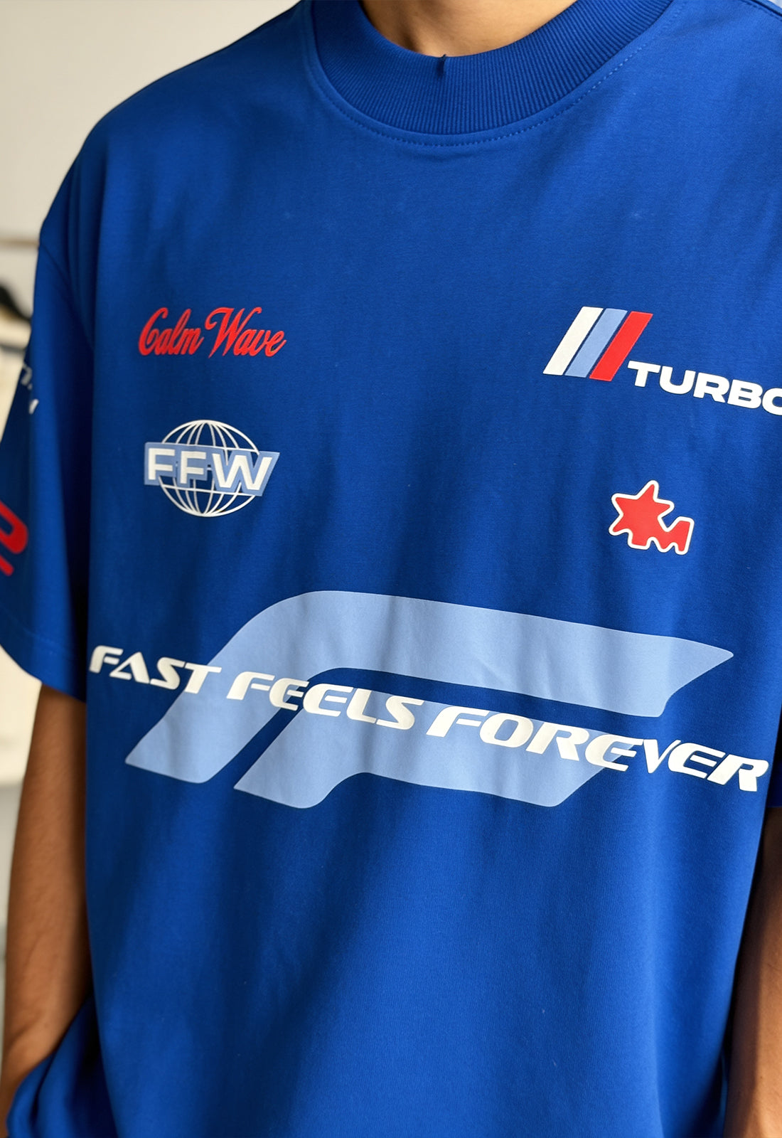 Fast Feel Heavyweight Oversize T-Shirt in Blue