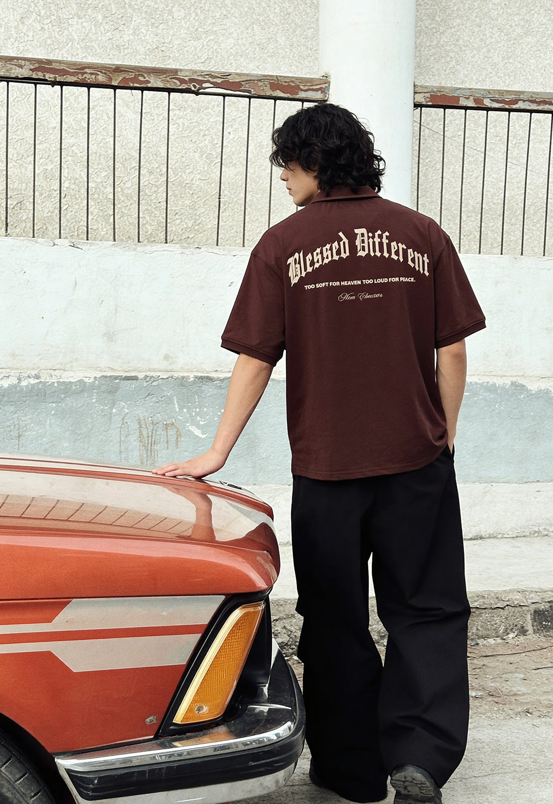Blessed Different Oversized Polo T-Shirt