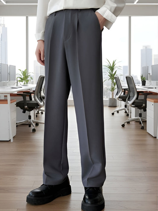 Buy Grey Straight Korean Pant Online at Main Character India
