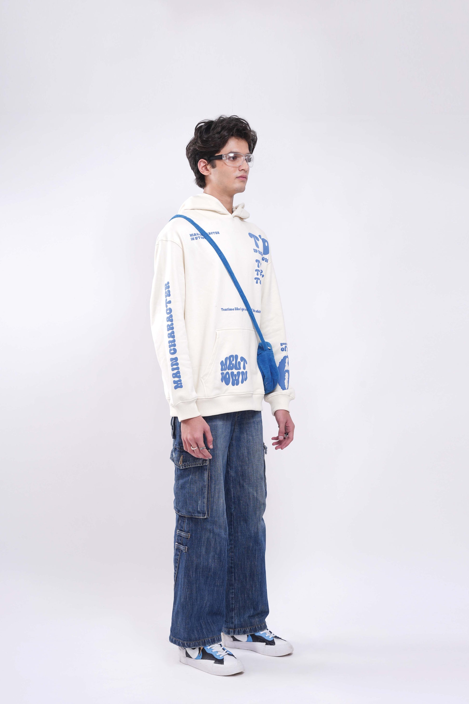 Buy Melt Down Cream Oversized Hoodie Online at Main Character India