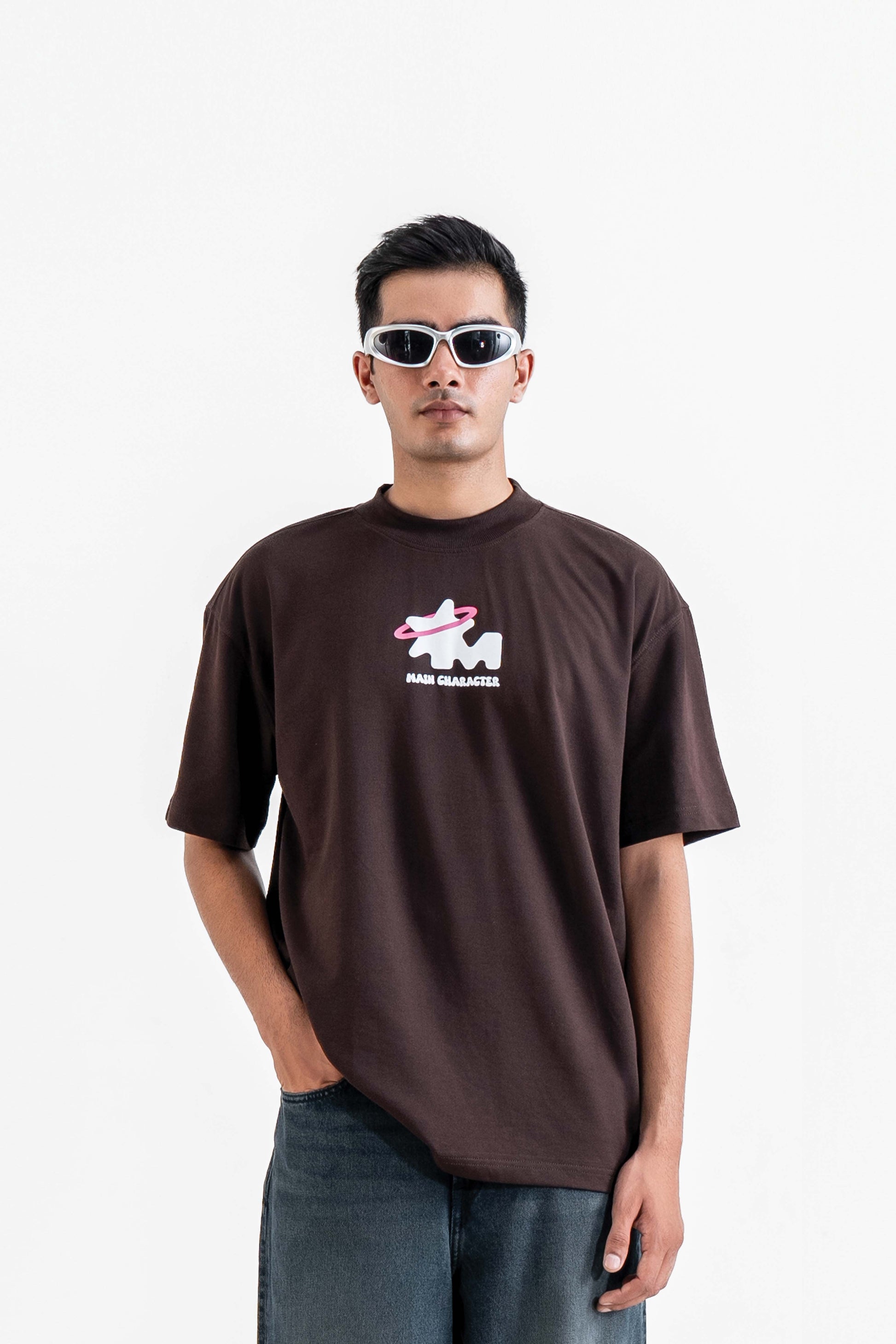 Buy God's Plan Brown Oversized T-Shirt Online at Main Character India