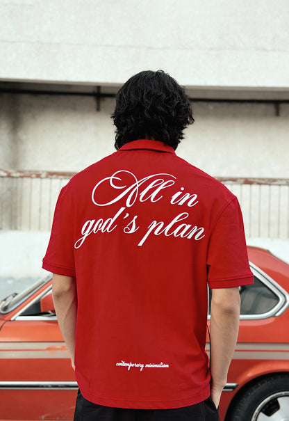 All In God's Plan Oversized Polo T-Shirt