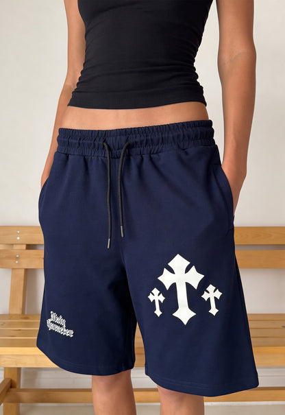 God Mode Navy Blue Shorts