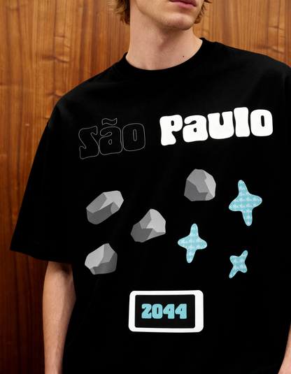 Sao Paulo Black Oversized T-Shirt