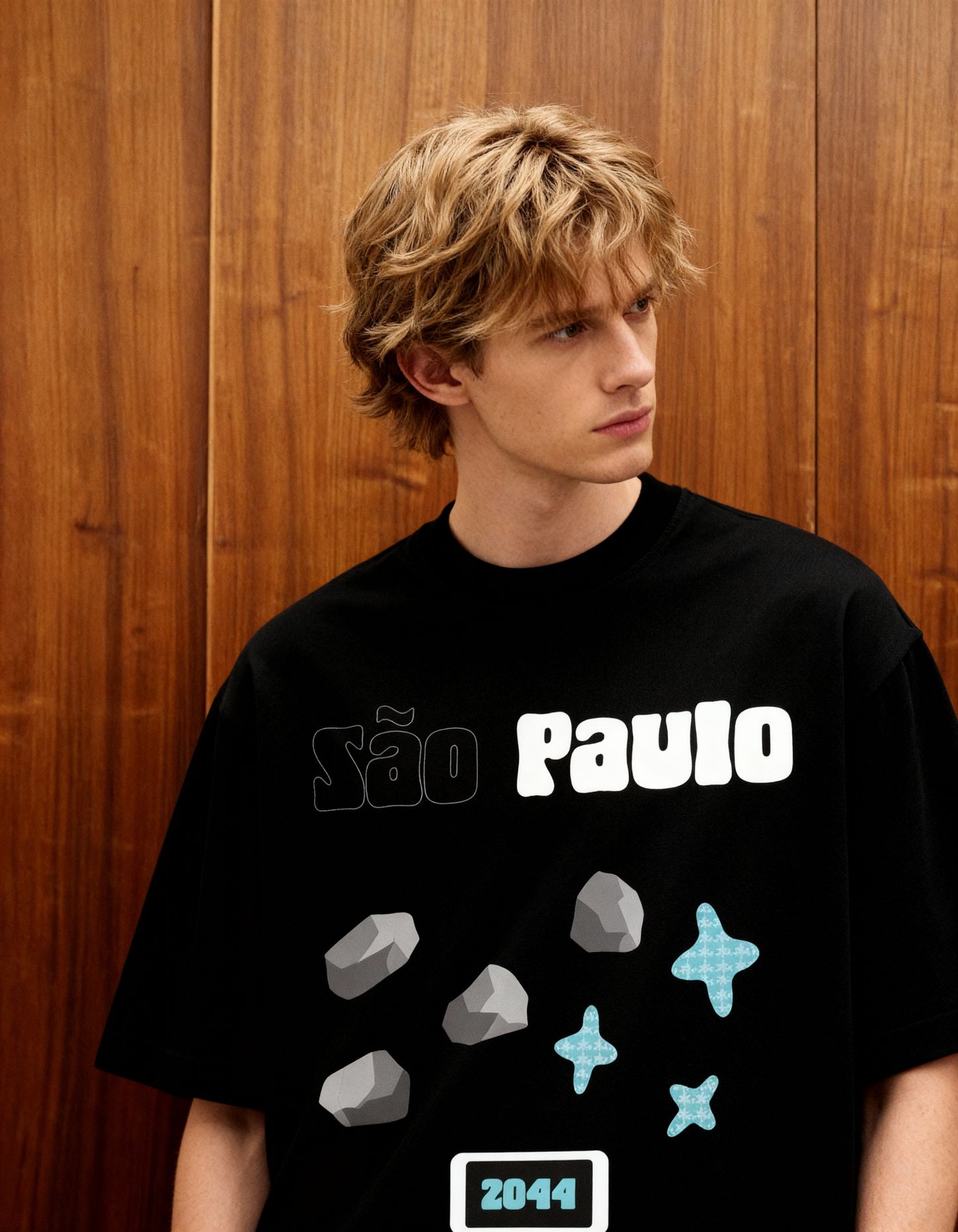Sao Paulo Black Oversized T-Shirt
