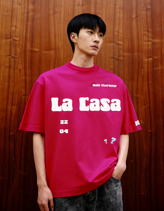 La Casa Hot Pink Oversized T-Shirt - Buy Oversized T-Shirts Online in India at Main Character