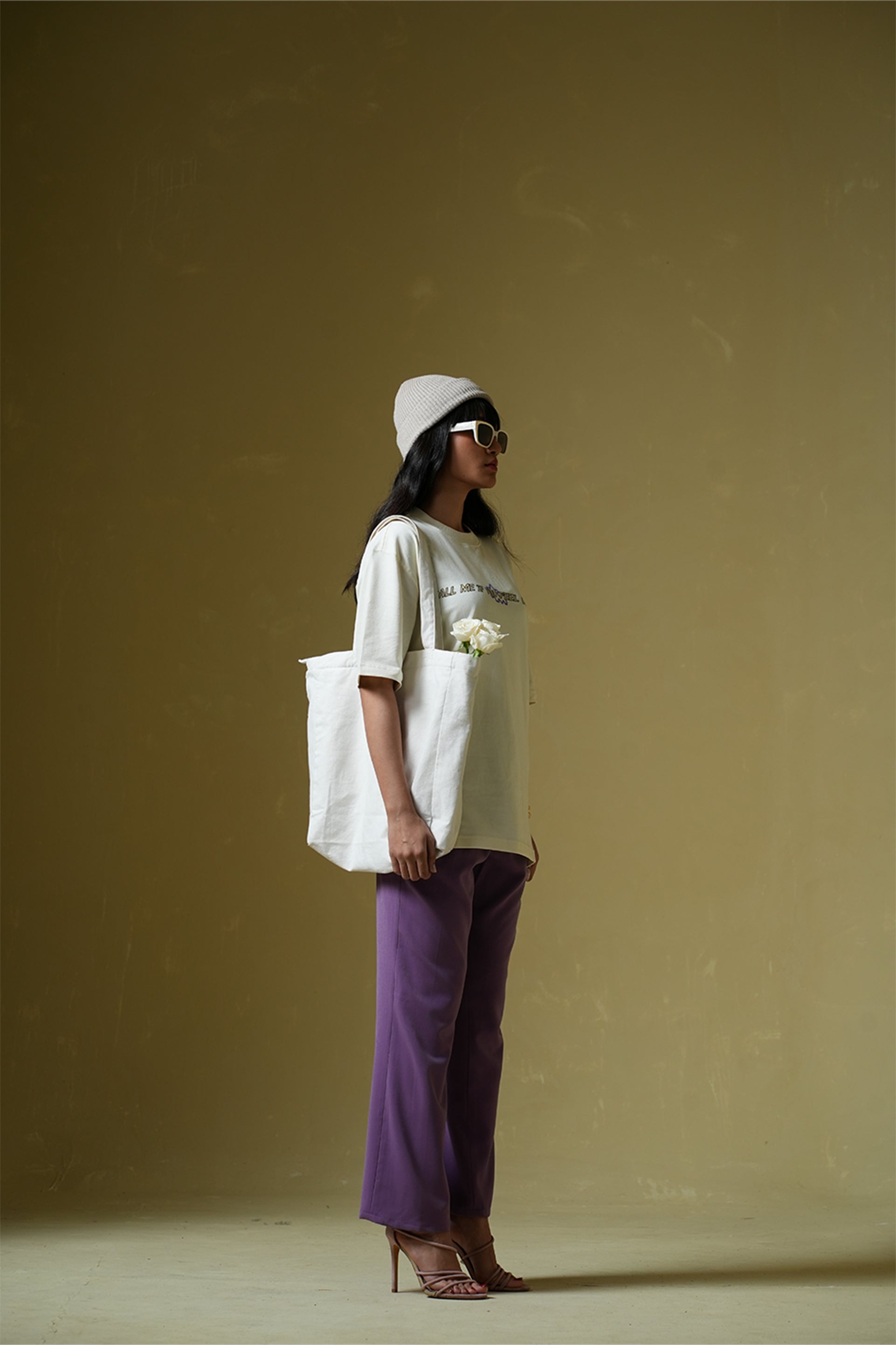 Buy Call Me Cream Oversized T-Shirt Online at Main Character India