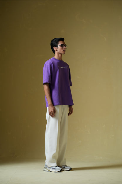 Buy Wait For Nobody Purple Oversized T-Shirt Online at Main Character India