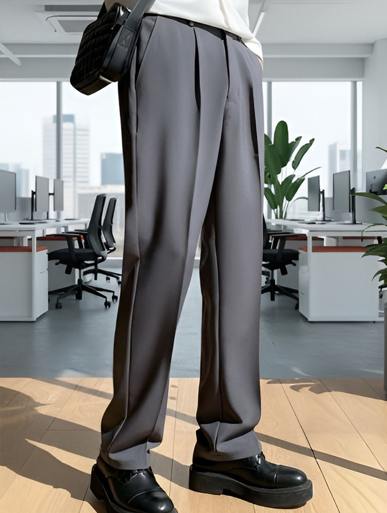 Buy Grey Straight Korean Pant Online at Main Character India