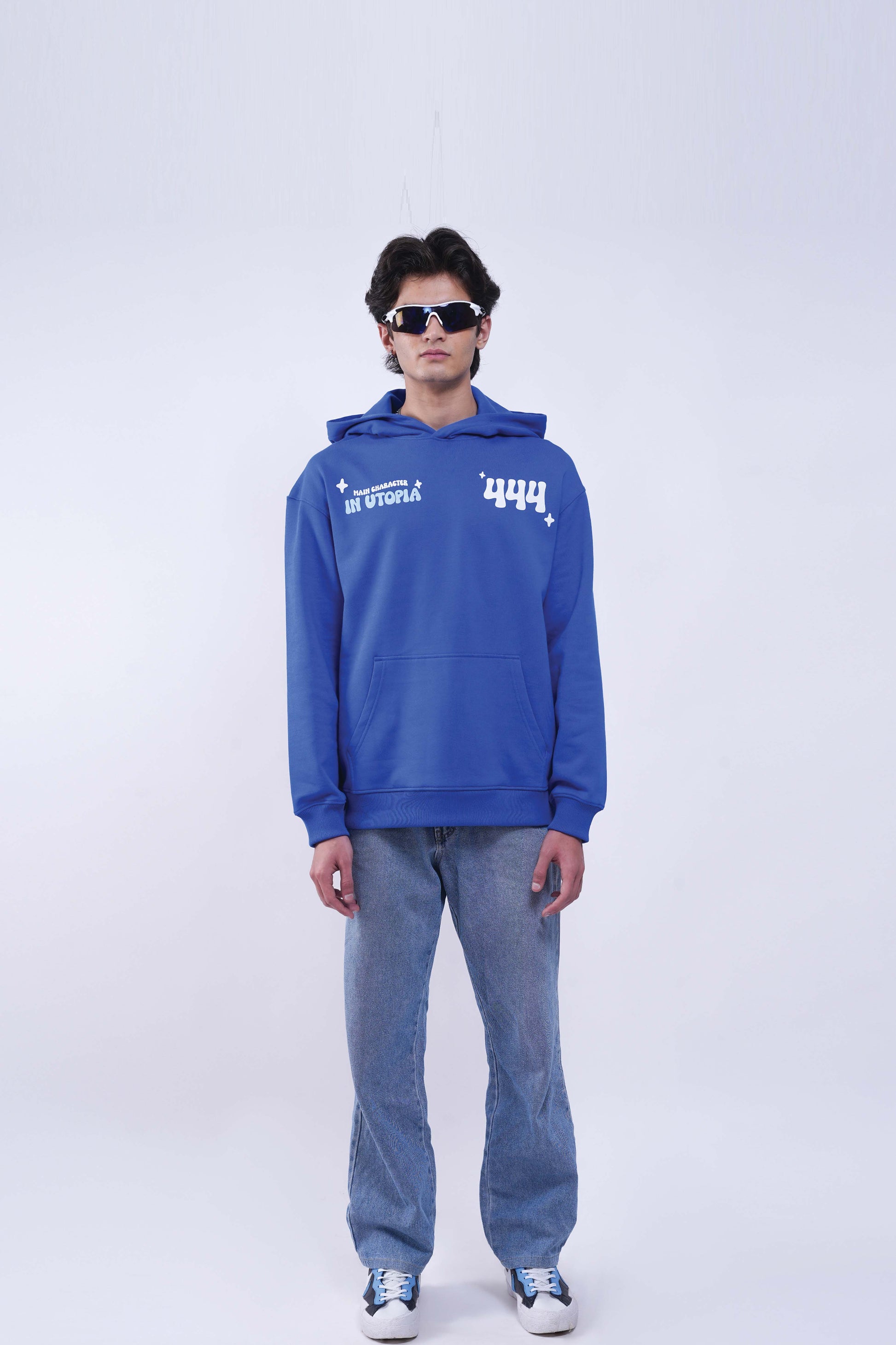 Buy I Know Blue Oversized Hoodie Online at Main Character India