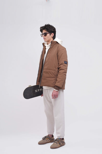 Buy Heavy Padded Brown Puffer Jacket Online at Main Character India