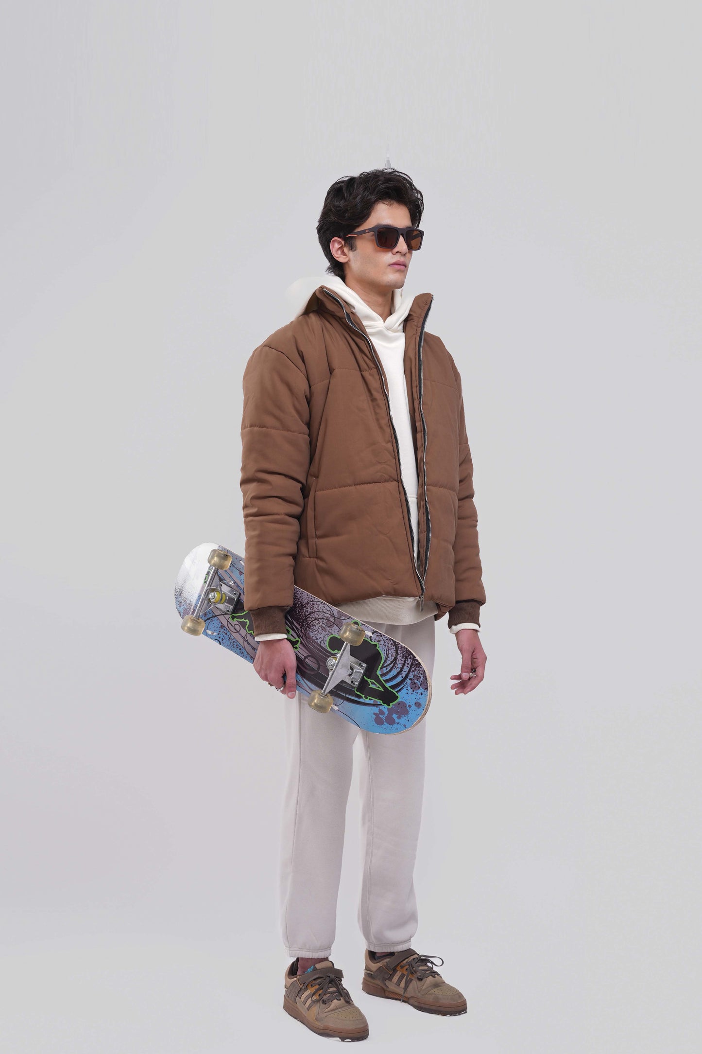 Heavy Padded Brown Puffer Jacket