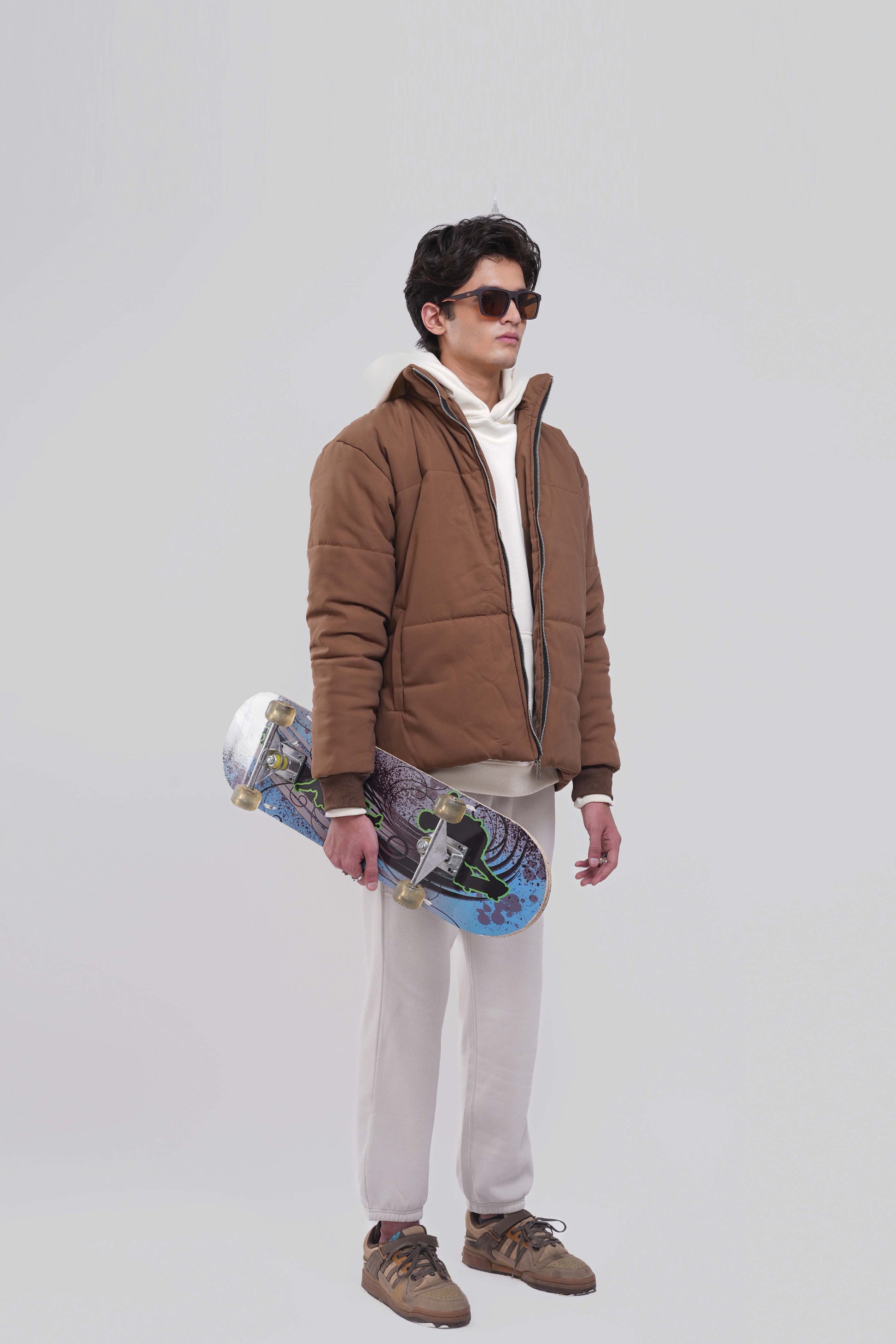 Buy Heavy Padded Brown Puffer Jacket Online at Main Character India