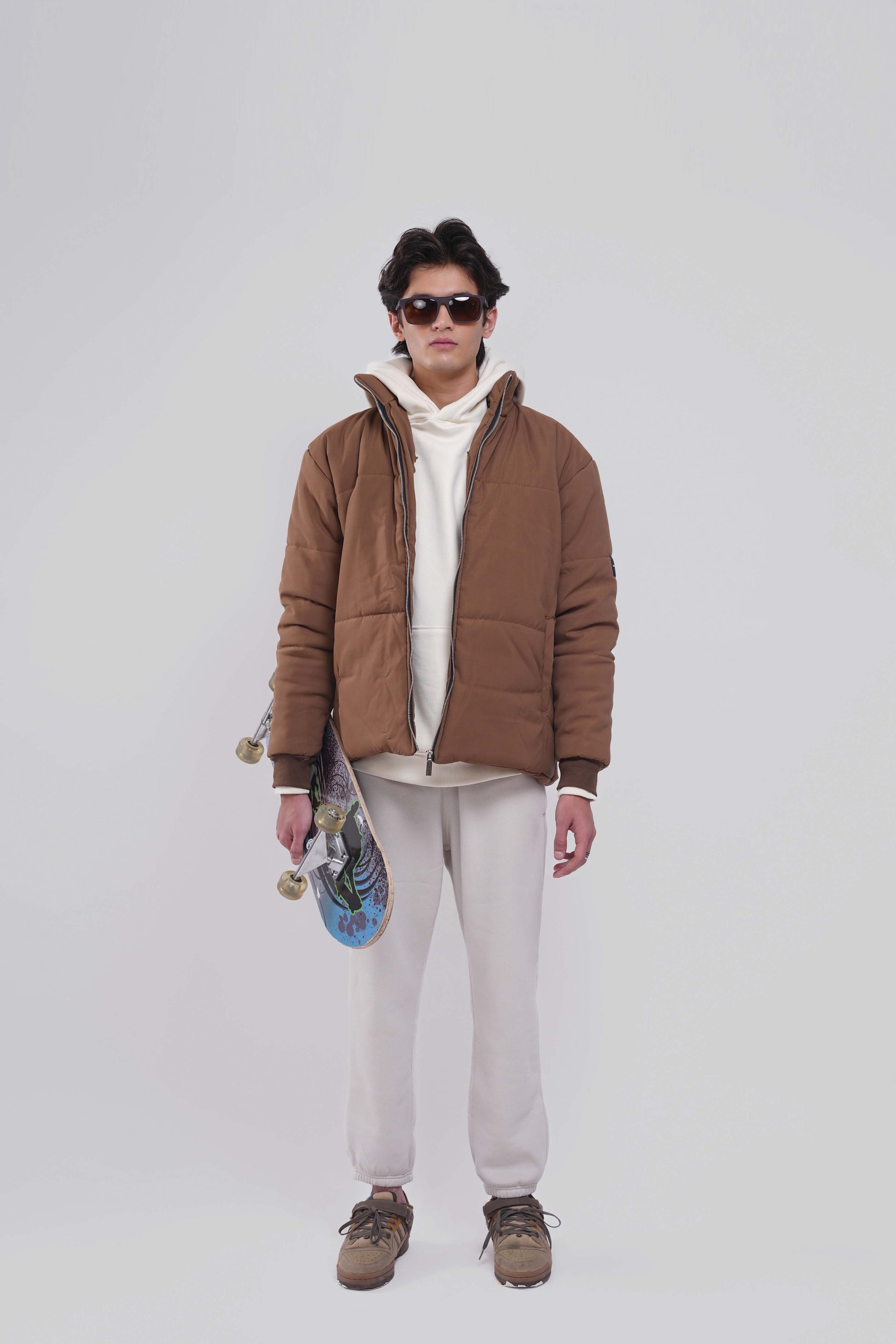 Buy Heavy Padded Brown Puffer Jacket Online at Main Character India