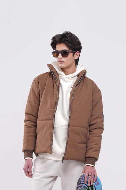 Buy Heavy Padded Brown Puffer Jacket Online at Main Character India