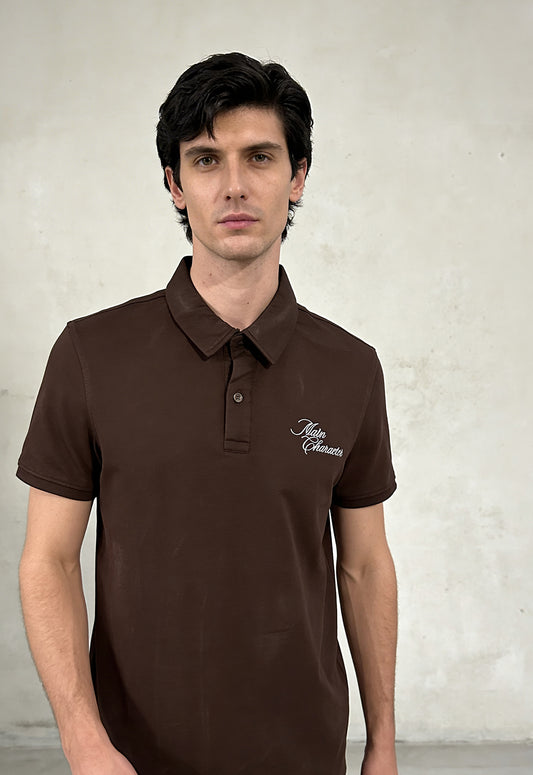Brown French-Terry Polo T-Shirt - Buy Shop All Online in India at Main Character