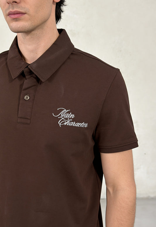 Brown French-Terry Polo T-Shirt - Buy Shop All Online in India at Main Character