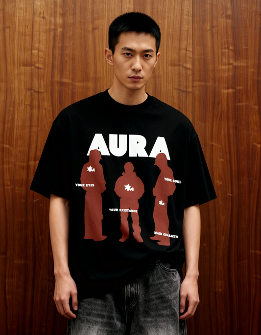 Aura Black Oversized T Shirt - Buy Oversized T-Shirts Online in India at Main Character