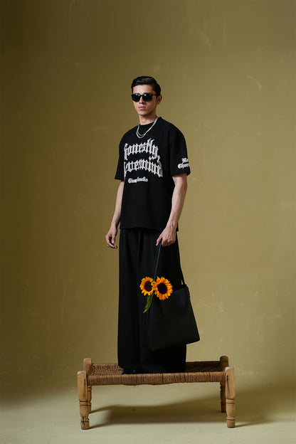 Buy Nevermind Black Oversized T-shirt Online at Main Character India
