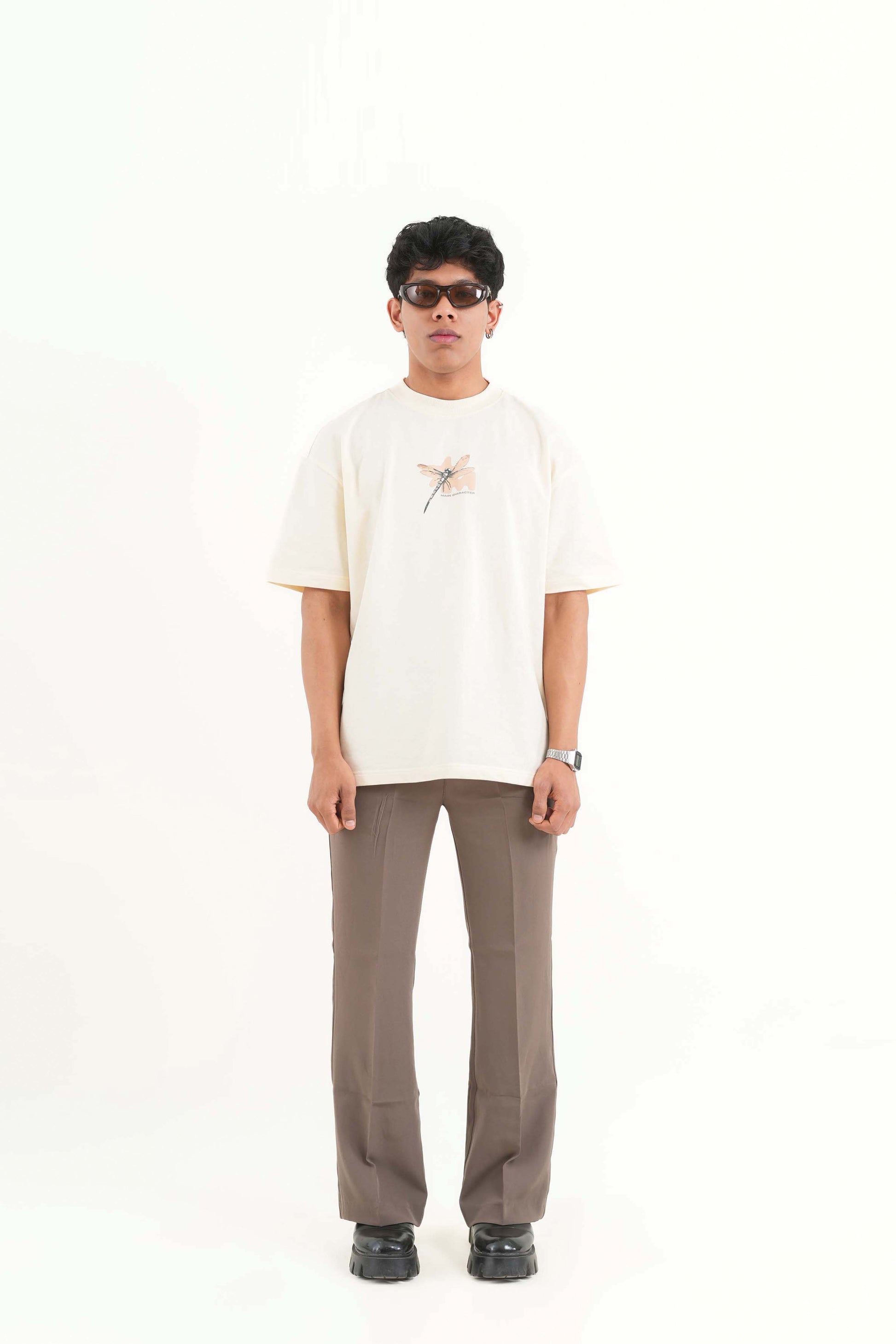 Buy Beautiful Cream Oversized T-Shirt Online at Main Character India