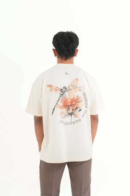 Buy Beautiful Cream Oversized T-Shirt Online at Main Character India