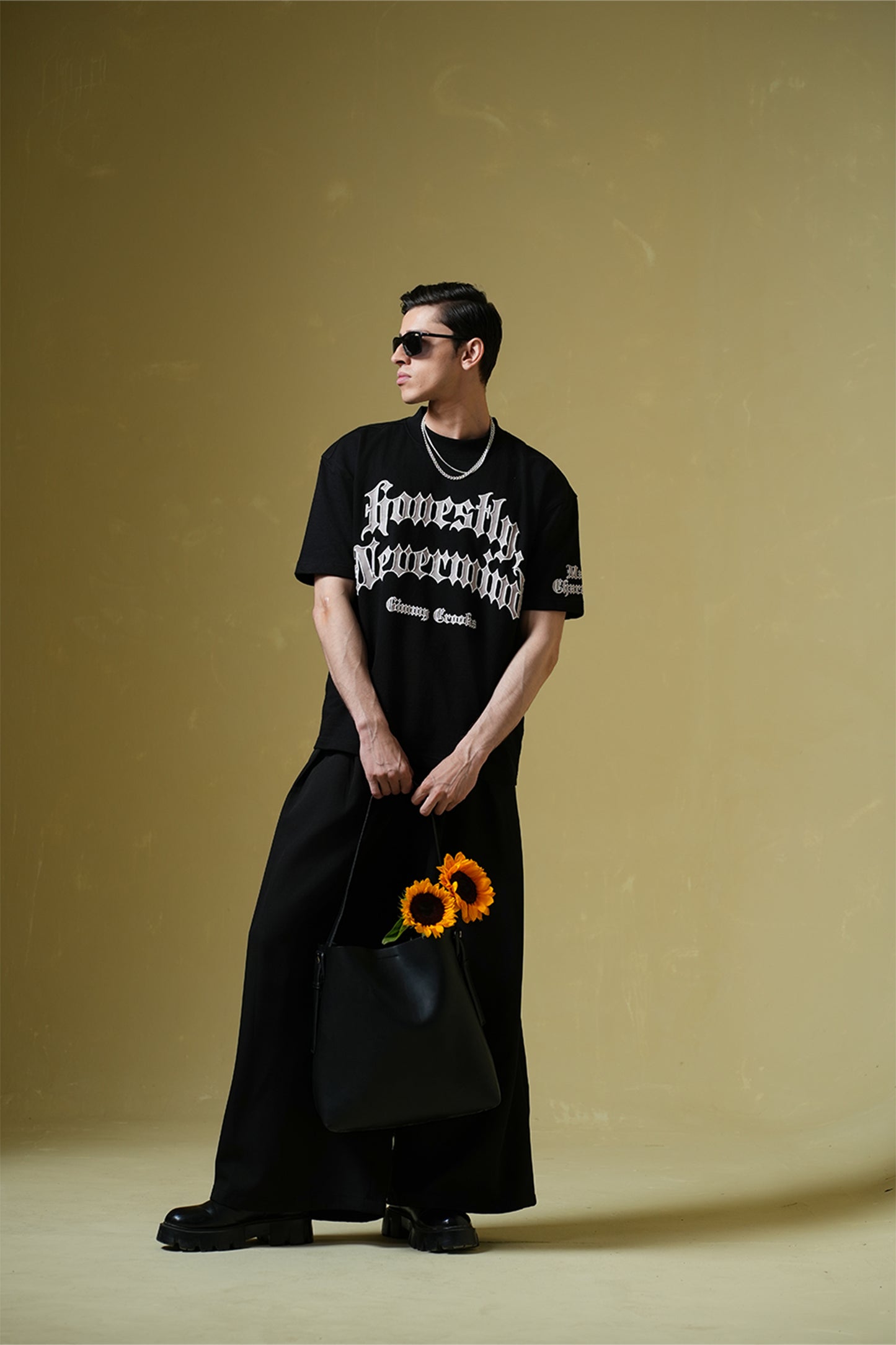 Nevermind Black Oversized T-Shirt