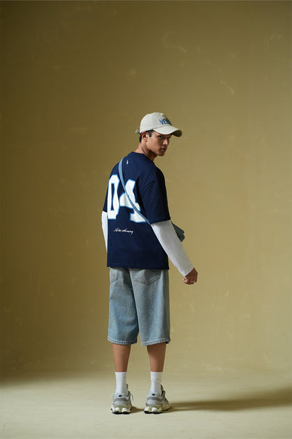 Buy Zeus Navy blue oversized t-shirt Online at Main Character India