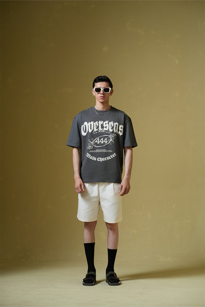 Buy Overseas Smokey Grey Oversized T-Shirt Online at Main Character India