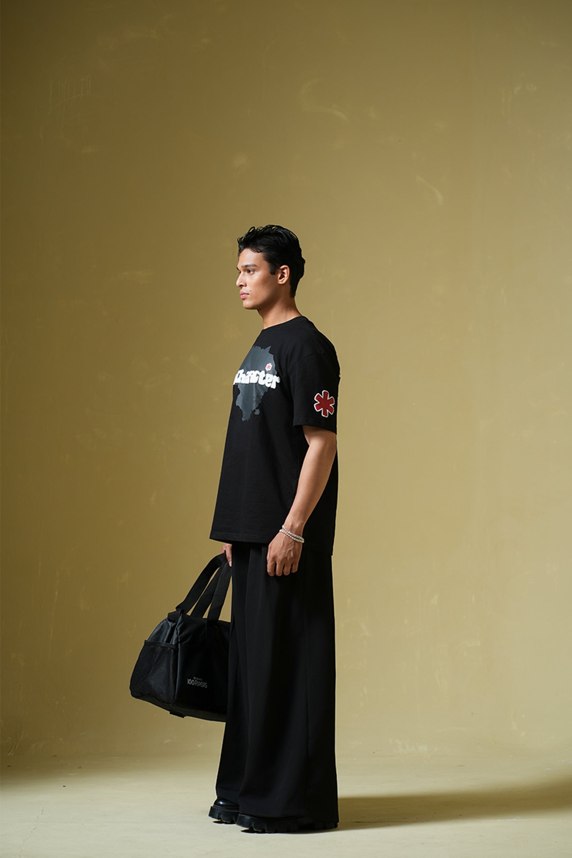Buy Talk Later Black Oversized T-shirt Online at Main Character India
