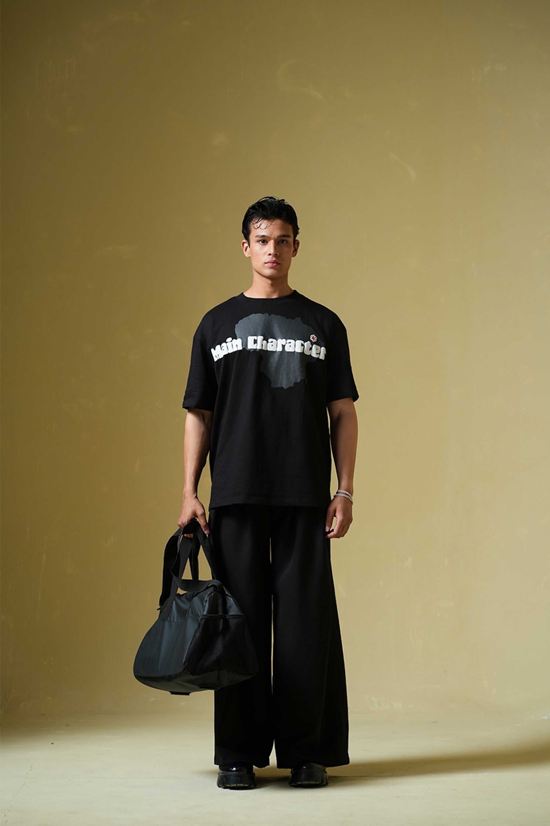 Buy Talk Later Black Oversized T-shirt Online at Main Character India