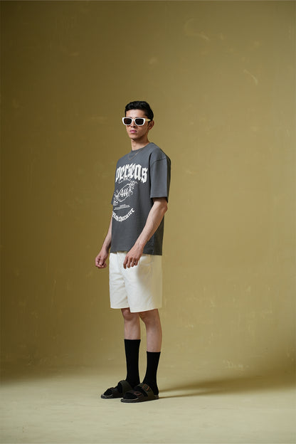Buy Overseas Smokey Grey Oversized T-Shirt Online at Main Character India