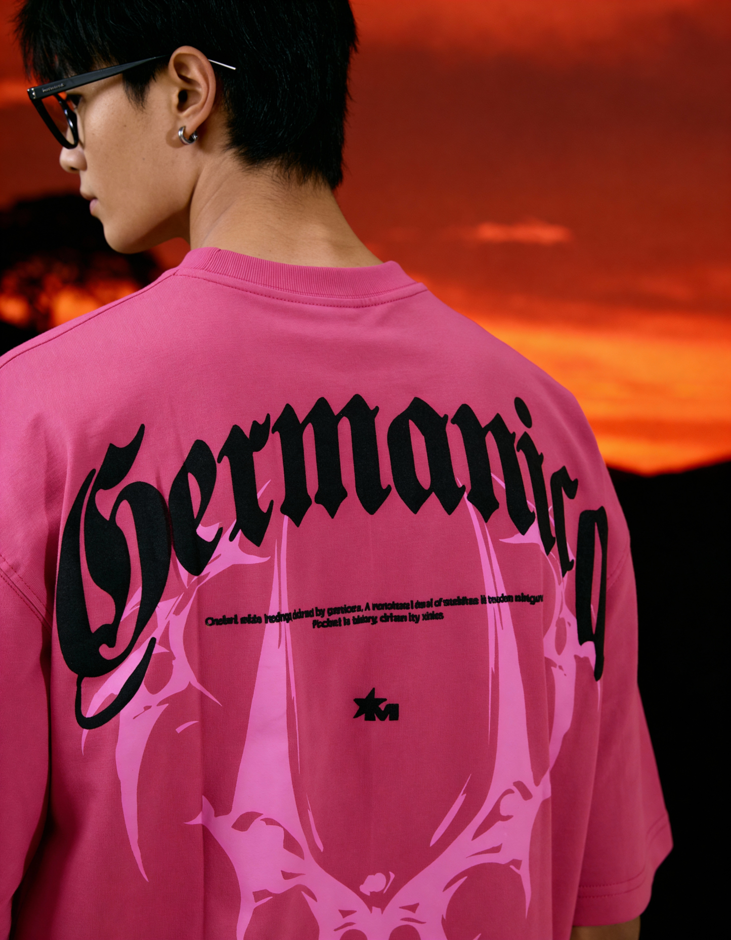 Germanica Pink Oversized T-Shirt