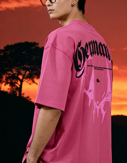 Buy Germanica Pink Oversized T-Shirt Online at Main Character India