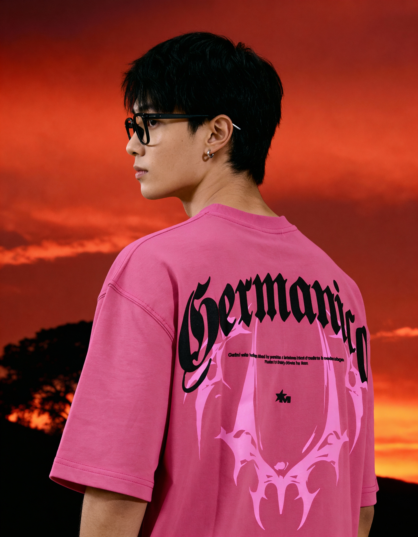 Germanica Pink Oversized T-Shirt