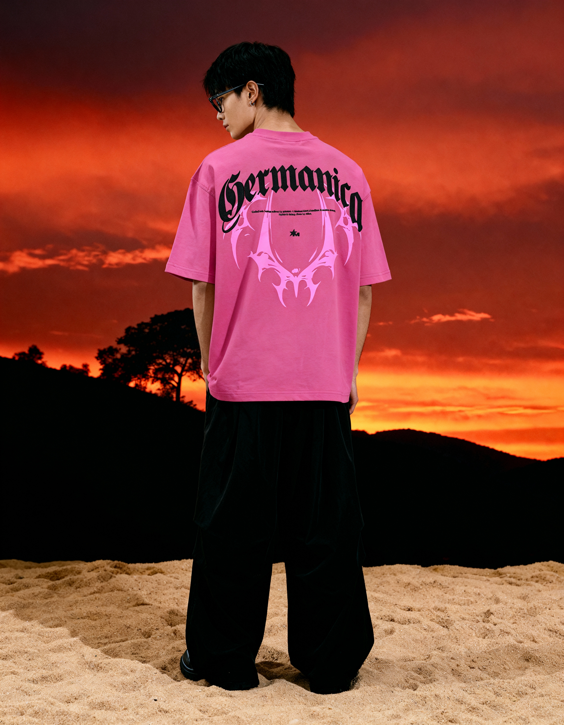 Buy Germanica Pink Oversized T-Shirt Online at Main Character India
