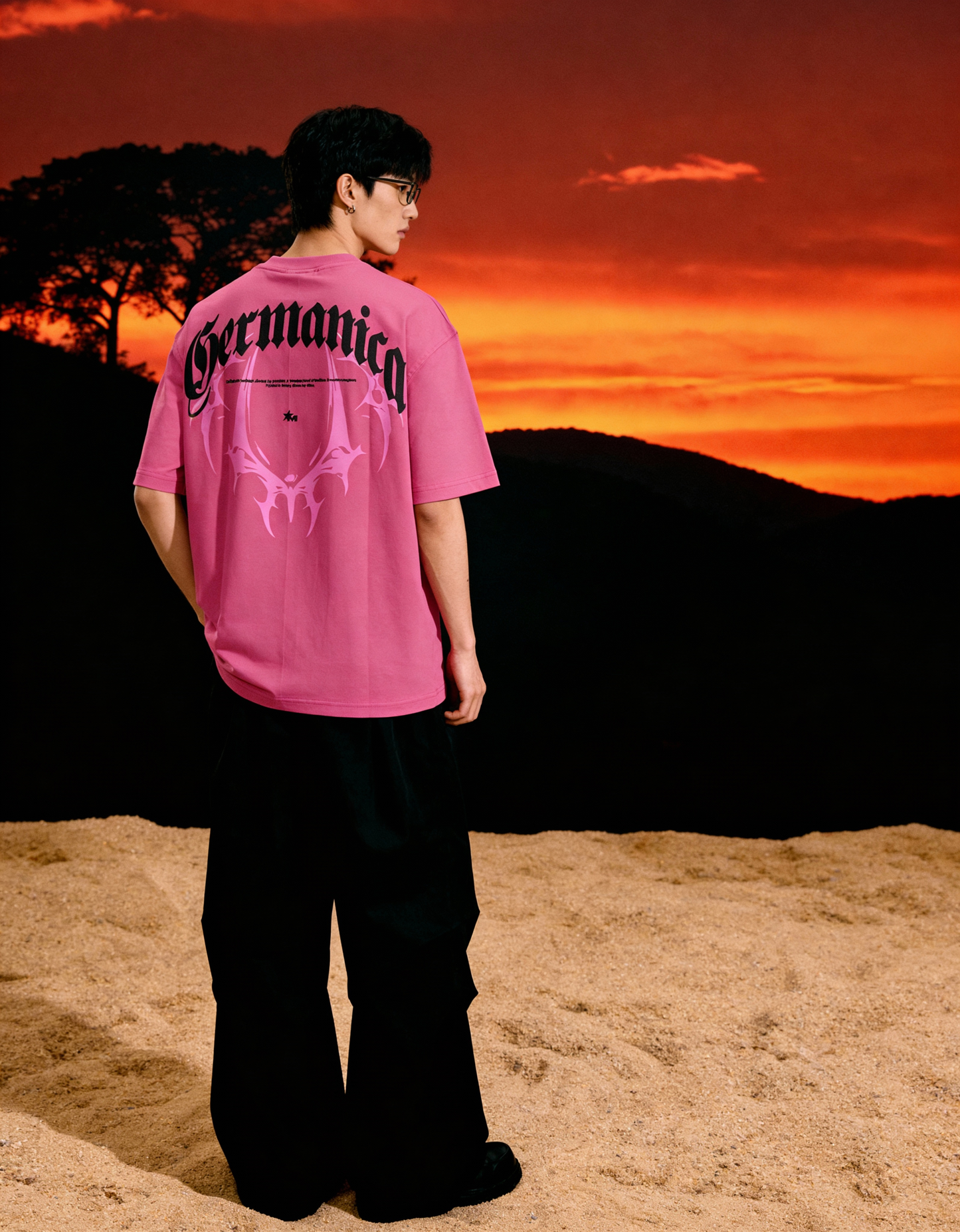 Germanica Pink Oversized T-Shirt