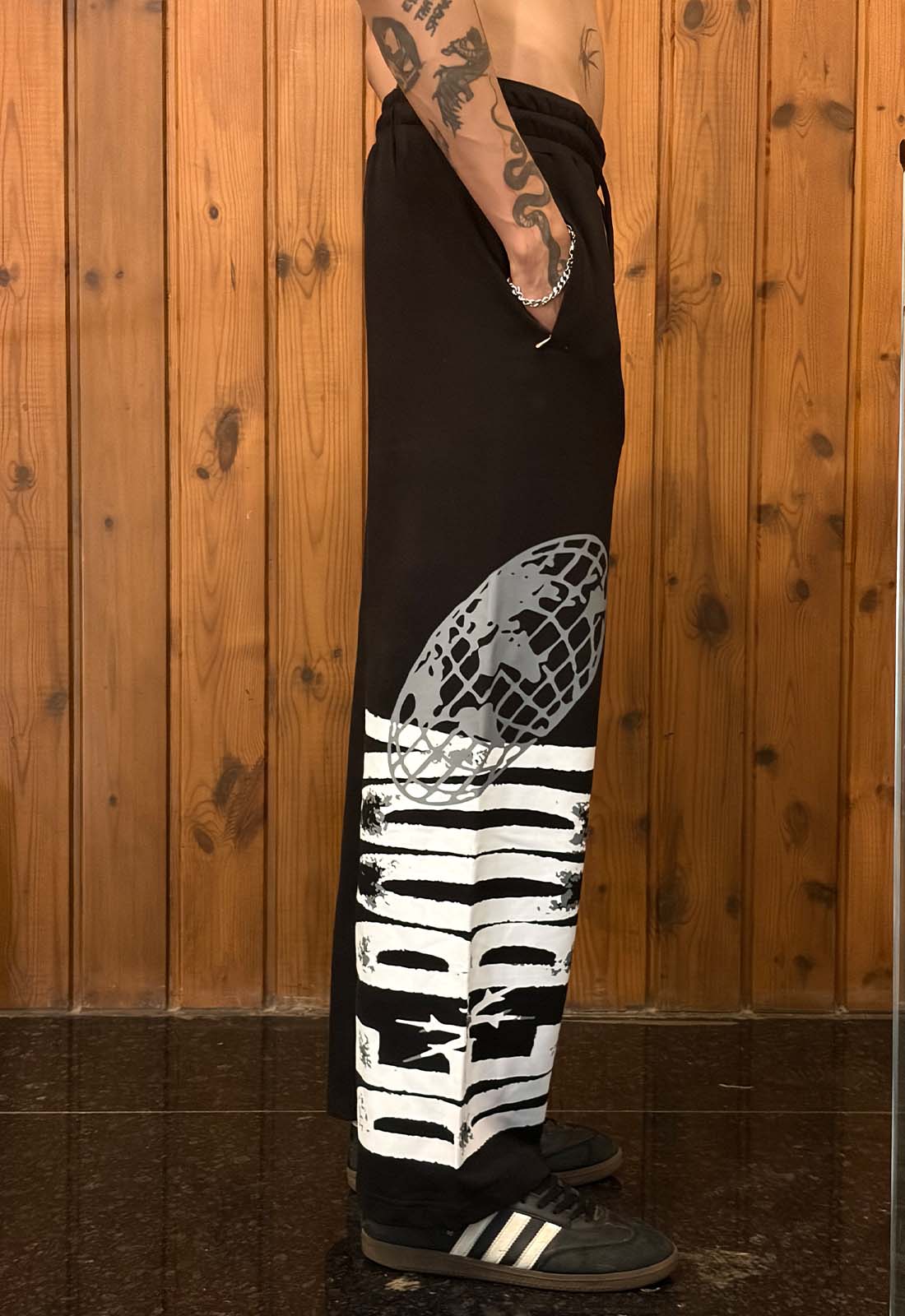 Rebody Black Cotton Pant