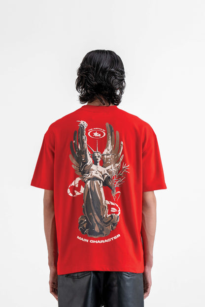 Buy The Justice Red Oversized T-Shirt Online at Main Character India