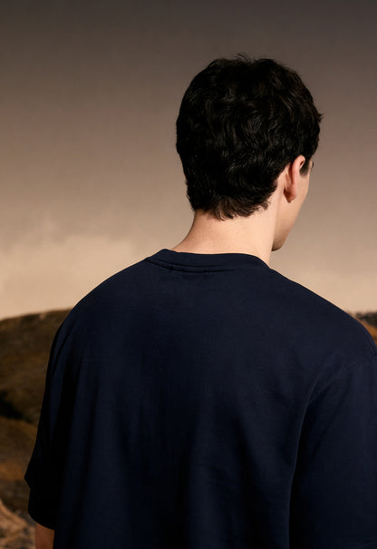 Buy Signature Navy-Blue Summer T-Shirt Online at Main Character India