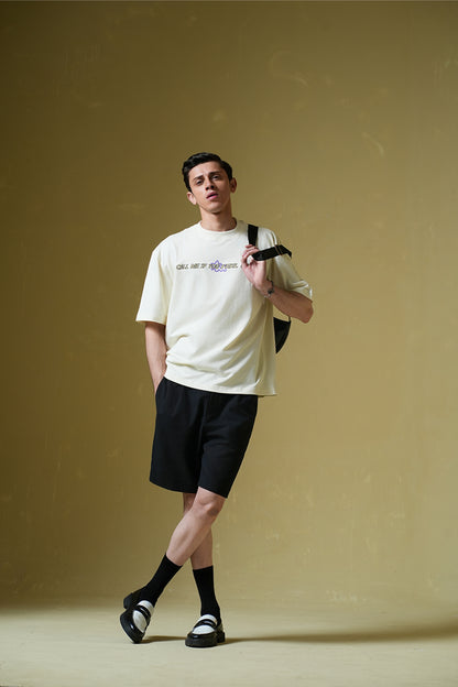 Buy Call Me Cream Oversized T-Shirt Online at Main Character India