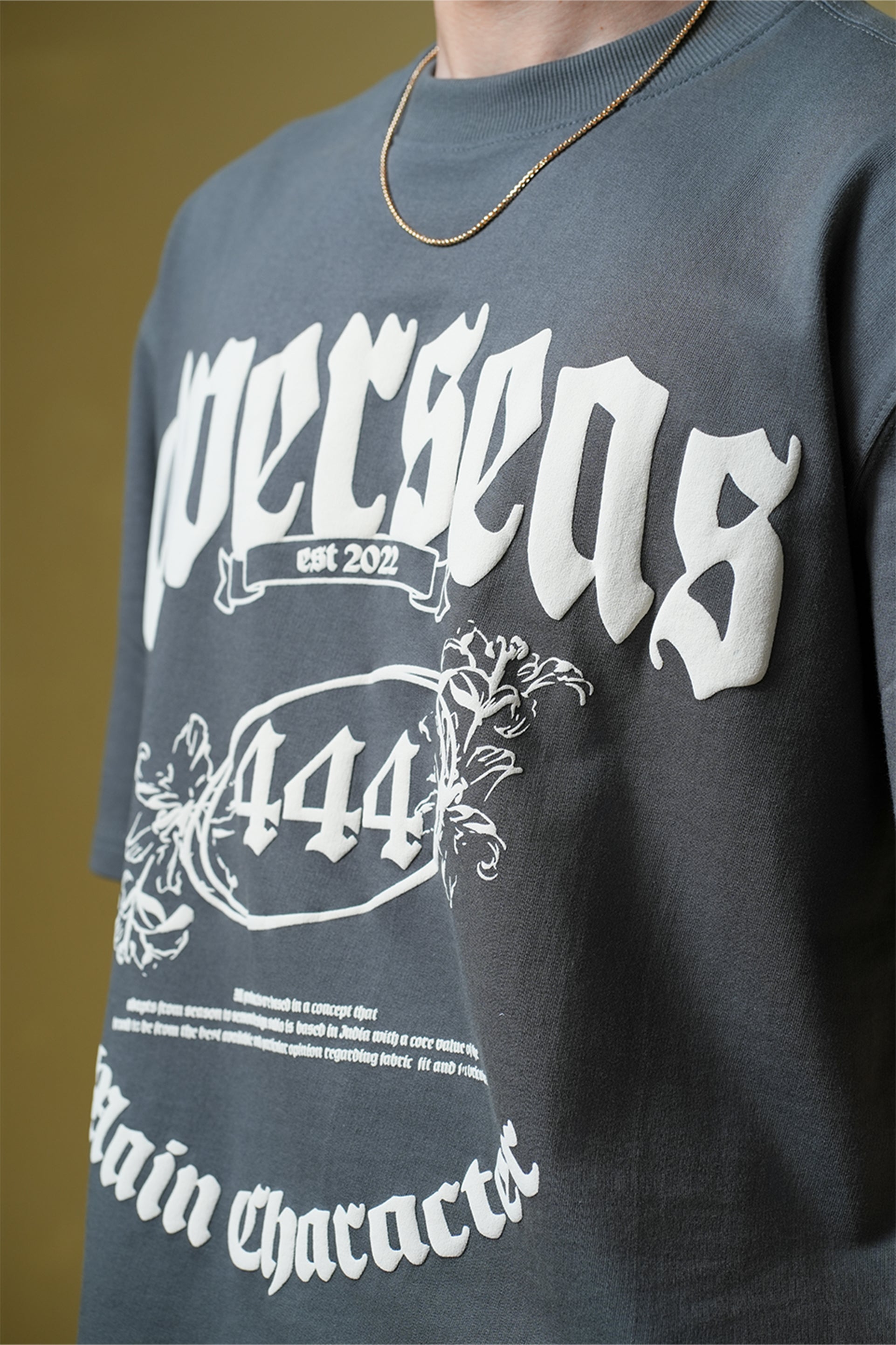 Buy Overseas Smokey Grey Oversized T-Shirt Online at Main Character India