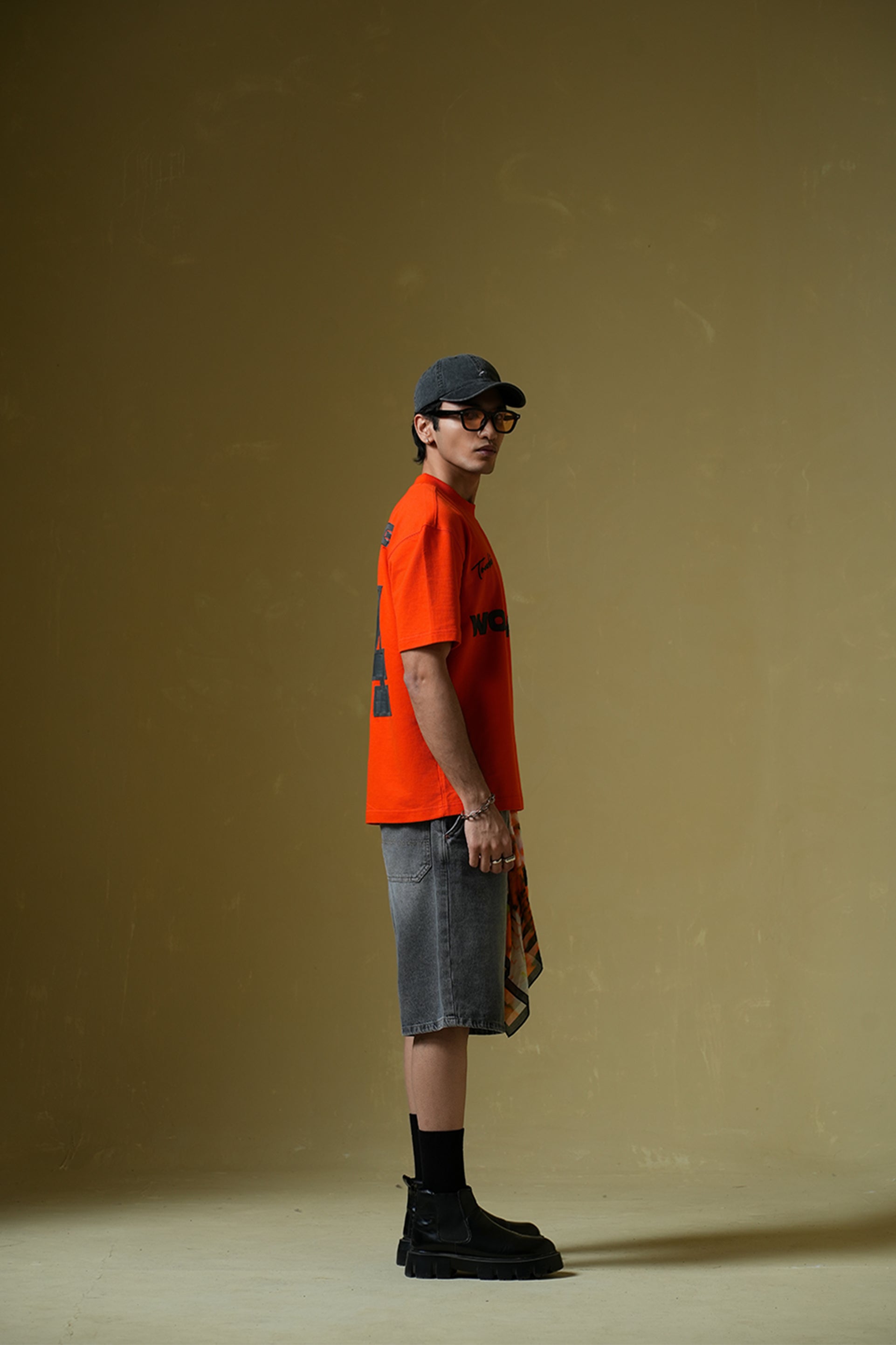 Buy Worldwide Orange Oversized T-shirt Online at Main Character India