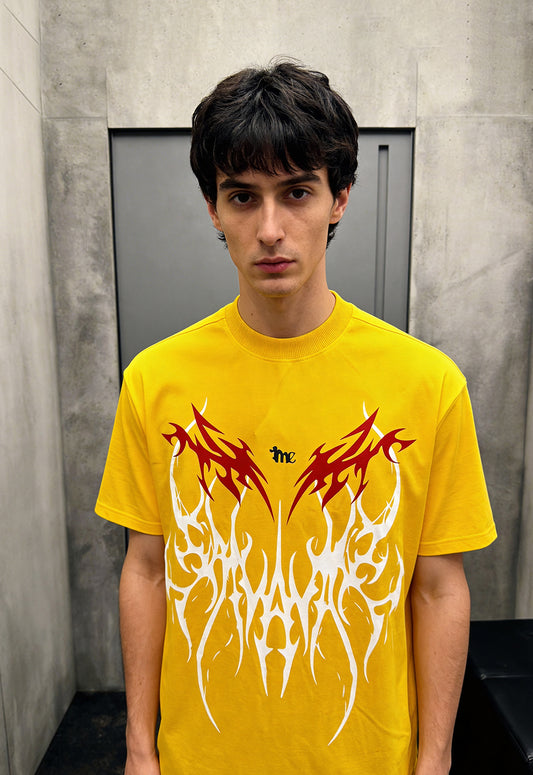 Arcane Yellow Heavyweight-Oversized T-Shirt
