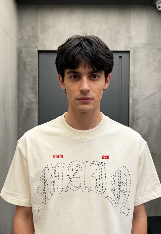 Havock Cream Heavyweight-Oversized T-Shirt