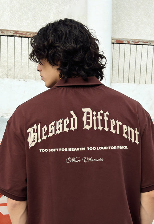 Blessed Different Oversized Polo T-Shirt