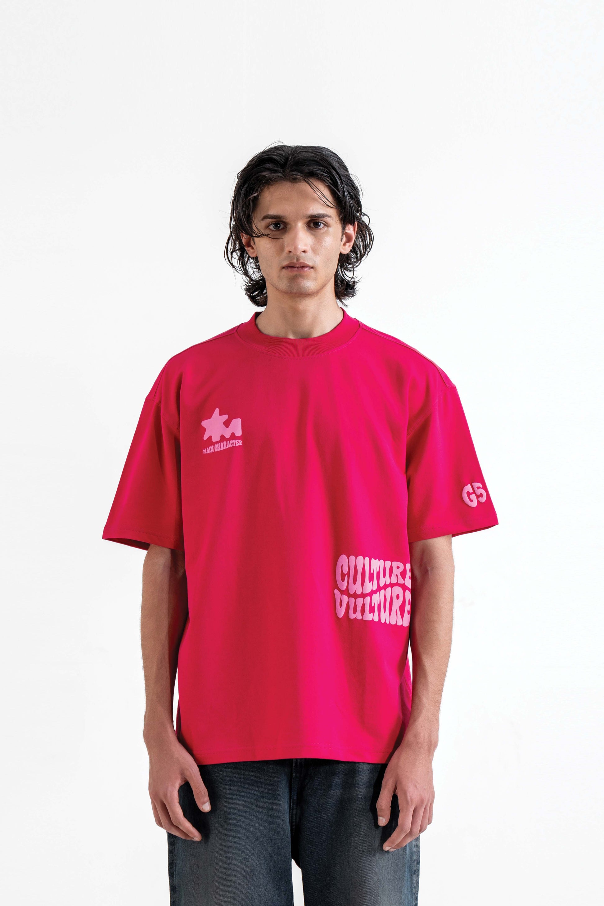 Buy Culture Vulture Pink Oversized T-Shirt Online at Main Character India