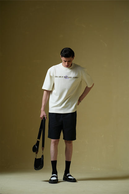 Buy Call Me Cream Oversized T-Shirt Online at Main Character India