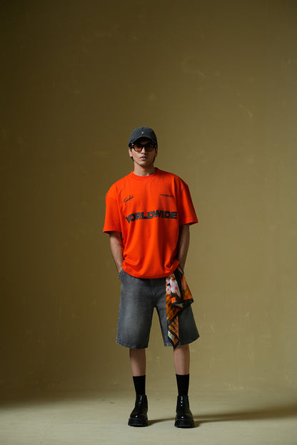 Buy Worldwide Orange Oversized T-shirt Online at Main Character India