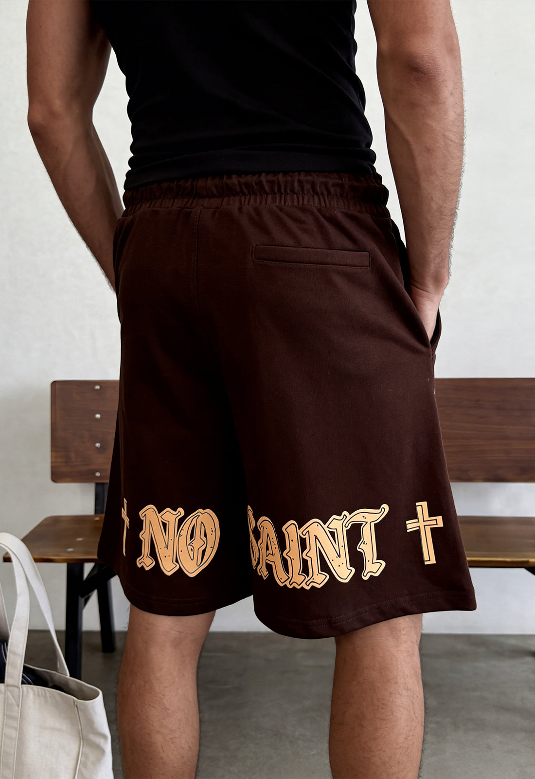 No Saint Dark Brown Shorts