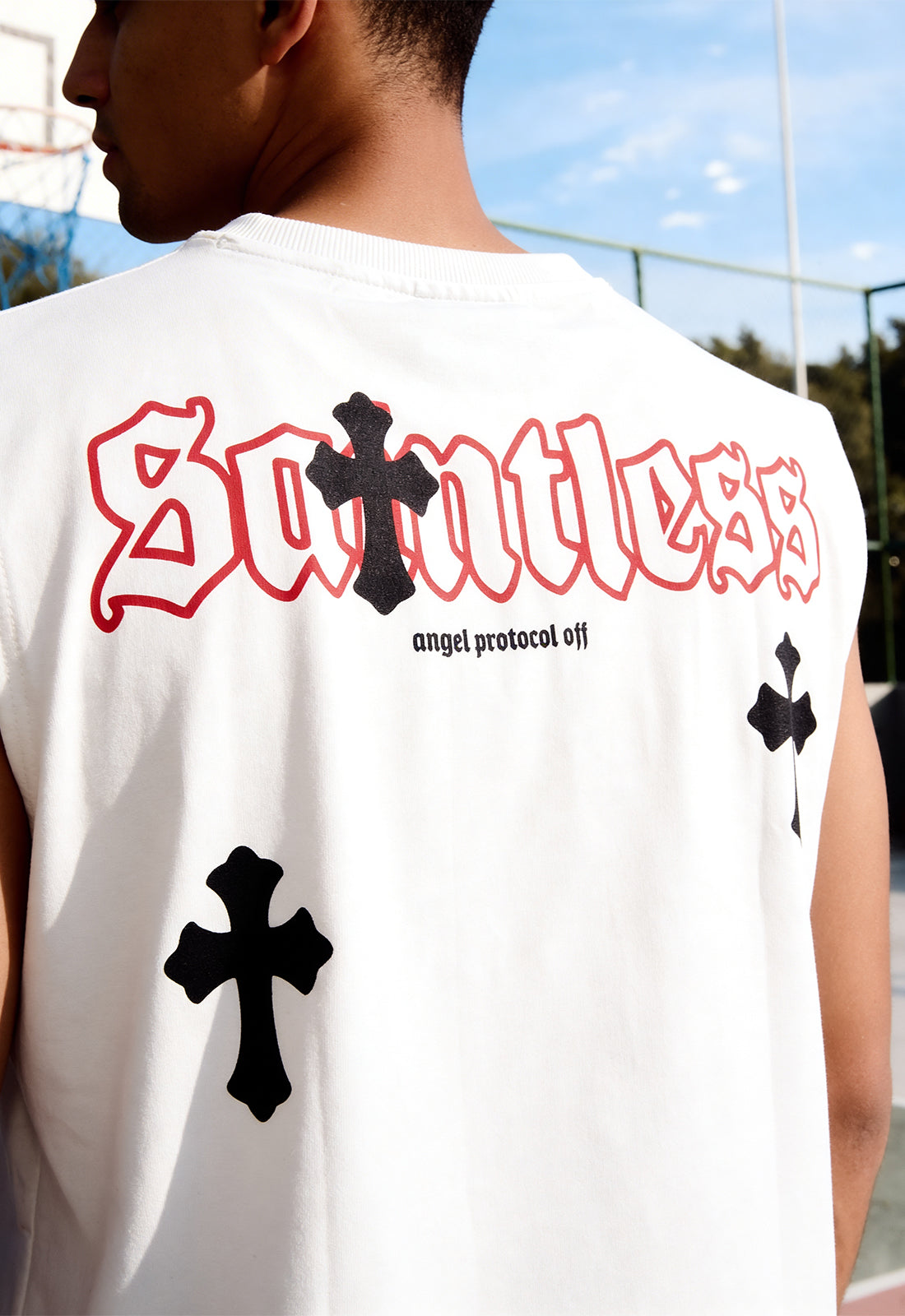 Buy Saintless White Vest Online at Main Character India
